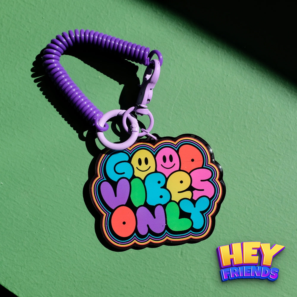 "Good Vibes" KeyRing KeyChain Decor Pendant