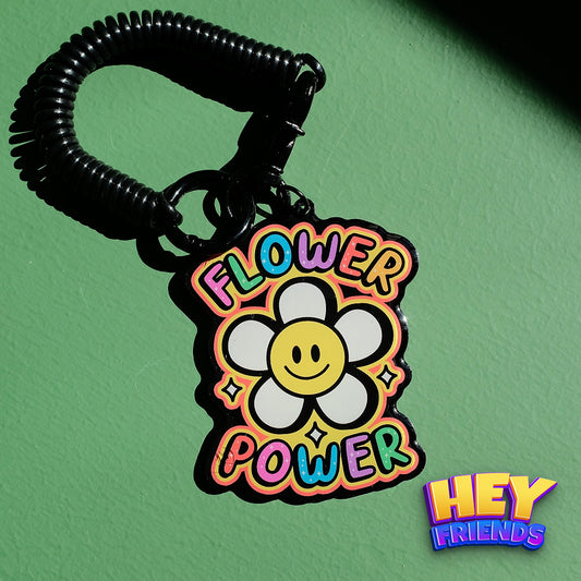 "Flower Power" KeyRing KeyChain Decor Pendant