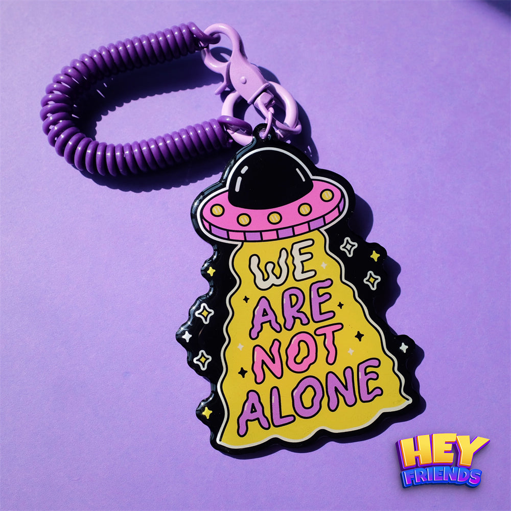 "Not Alone" KeyRing KeyChain Decor Pendant