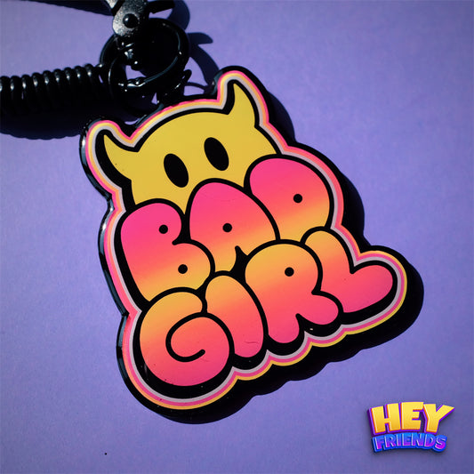 "Bad Girl" KeyRing KeyChain Decor Pendant